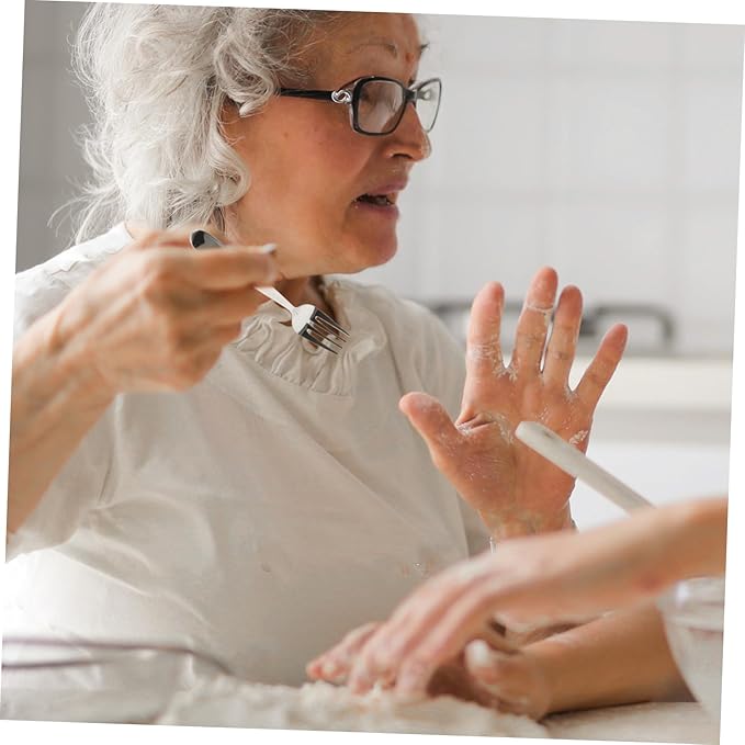 1set Adaptive Angled Spoon and Fork for Seniors Ergonomic Utensils for Easy Self-Feeding for Elderly and Disabled Individuals Grip Challenges
