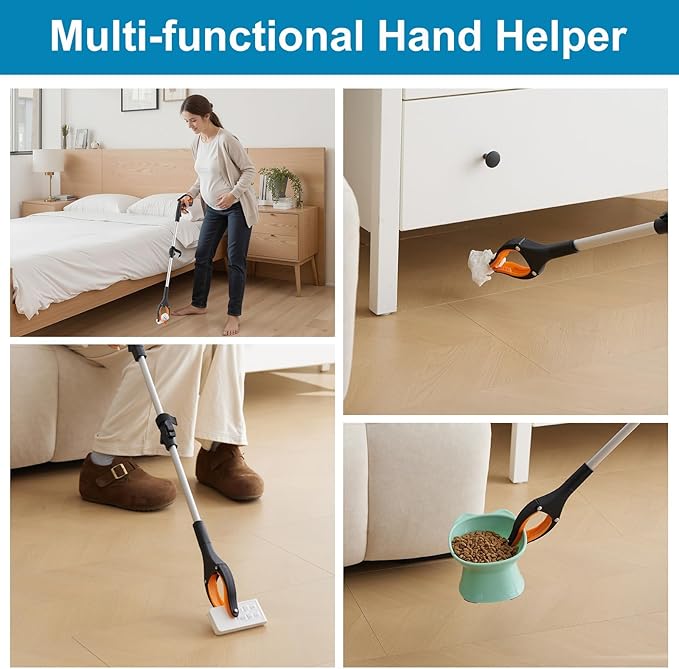 360° Rotating Grabber Reacher Tool, 32" Grabbers for Elderly 2 Pack Reaching Assist Tool – Heavy Duty Handheld Gripper for Trash Pickup, Elderly, Surgery Recovery, Wheelchair Lightweight Mobility Aid