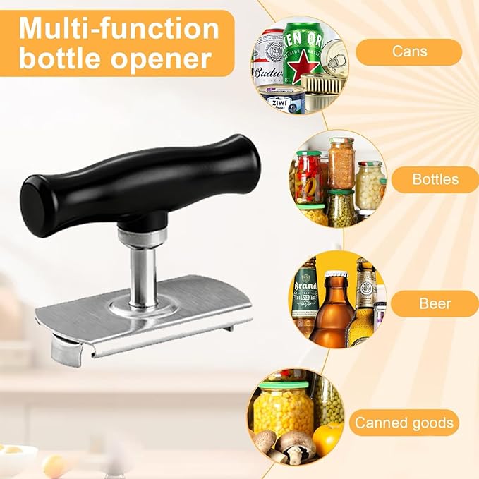 Jar Opener - Jar Openers TopRated for Seniors, Bottle Openers for Seniors, Mutil Lid Opener, Get Lids Off Easily (White)