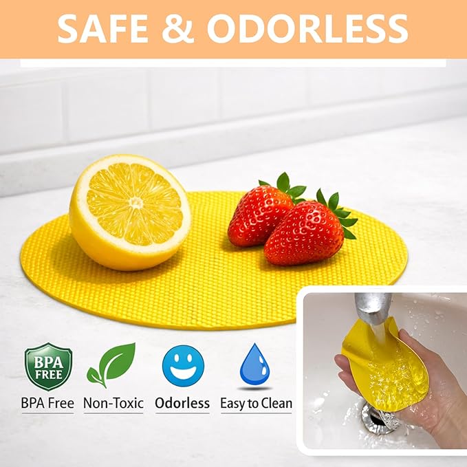Opasyo 8 Pack Rubber Jar Opener Gripper Pad for Weak Hands, Non Slip Bottle Lid Openers for Seniors, Multi-Function Heat Resistant Coaster, Easy Grip Kitchen Tool