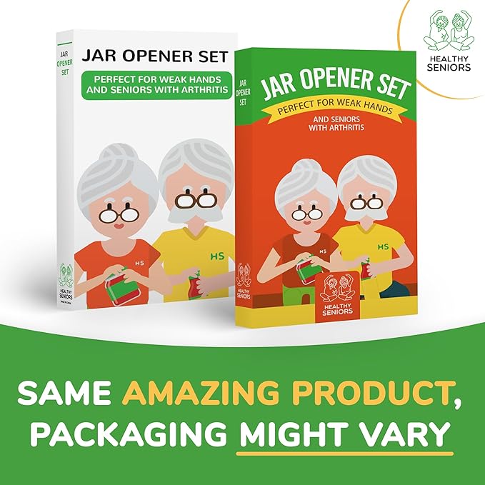 Healthy Seniors Jar Opener for Weak Hands and Seniors with Arthritis, 5 in 1 Multi Function Bottle Opener Lid Opener For Arthritic Hands with Non Slip Gripper For Opening Jars And Bottles (Green)
