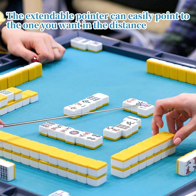 Mahjong Tile Takers 4 Pcs Scalable Tile Grabbers Sticks Mahjongs Accessories for Game Enthusiasts Helps to Reach Pass Pick up Mahjongs Improve Fluency of American Mahjong Game Nights Clubs Travel
