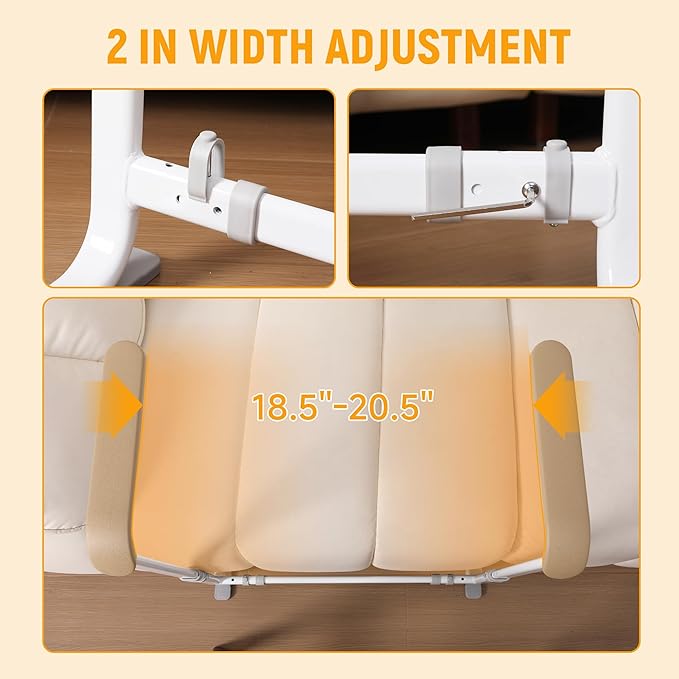 Couch Stand Assist with Handrails, Width and Height Adjustable Stand Assist Aid for Elderly, Up to 400 LBS, Sofa and Chair Lift Assist Devices for Seniors, Disabled and Patients, Brown