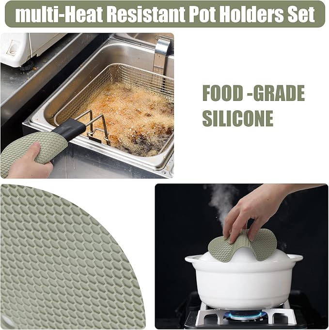 4pcs Silicone Jar Opener Gripper Pad, 5.7 Inch 6.8 Inch Jar Gripper Pad Multi-Purpose Round Honeycomb Jar Opener for Weak Hands Seniors Elderly Kids (Grey, Blue, Green, Pink)