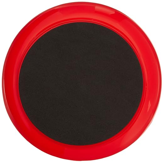 Sammons Preston Red Round Scoop Dish, Unbreakable 8" Scooper Bowl for Elderly, Disabled, & Handicapped, Plate with Non Skid Rubber Padded Bottom for Independent Eating, Self-Feeding Aid