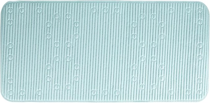 Duck Brand Clorox Bath Mat for Tubs, Non Slip Bathtub Mat with Suction Cups, 17 Inches x 36 Inches, Sky Blue, 2 Pack