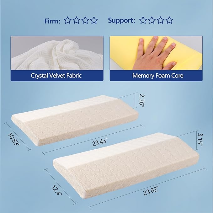 Cozyhealth Lumbar Support Pillow for Sleeping Memory Foam Lumbar Support Cushion for Lower Back Pain Relief, Back Support Bed Pillow Waist Support (Small)