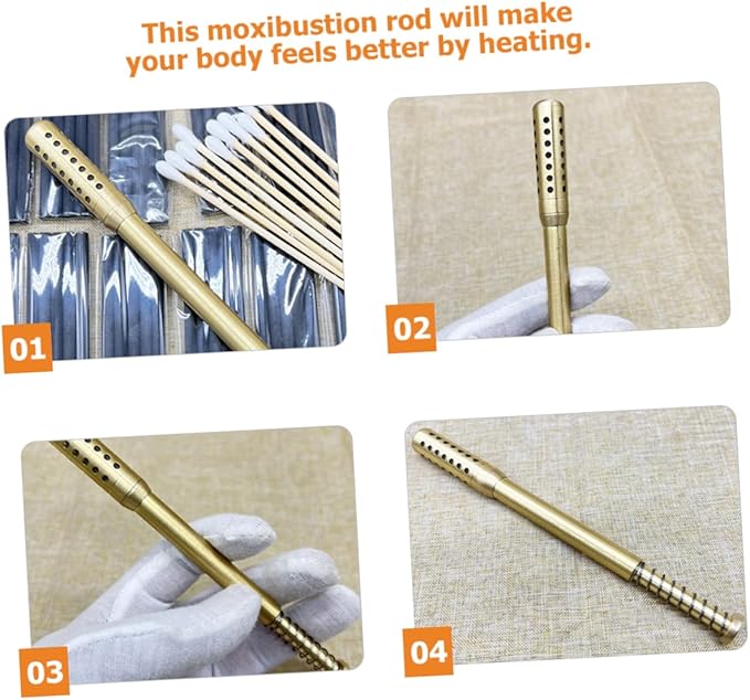 NOLITOY 2pcs Practical Body Moxibustion Massager Moxa Stick Holder Roller Stick Guasha Massage Tool Material