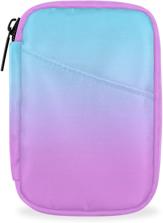 Weekly Travel Pill Organizer Case for Purse with Removable 7 Day Box Portable Compact Size Pill Box Fashionable Pill Container for Medicine Vitamin Supplement Pink Blue