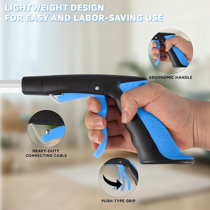 32.65"Grabber Reacher Tool, Foldable Trash Picker, 360°Rotating Grabber with Magnetic for Seniors and Disabled