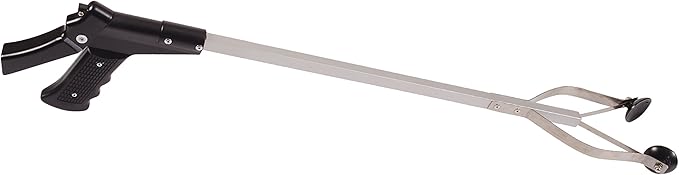 DMI Reacher Grabber Tool for Elderly, Disabled or After Surgery Recovery, Claw Grabber, Reaching Assist Tool, Trash Picker, Hand Gripper, Arm Extension, 22 Inches, Non Folding, Suction Claw