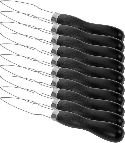 10pcs Button Hook Dressing Aid with Plastic Handle Fastener Tool for Seniors Arthritis Assistance Home Travel Clothing Fastening