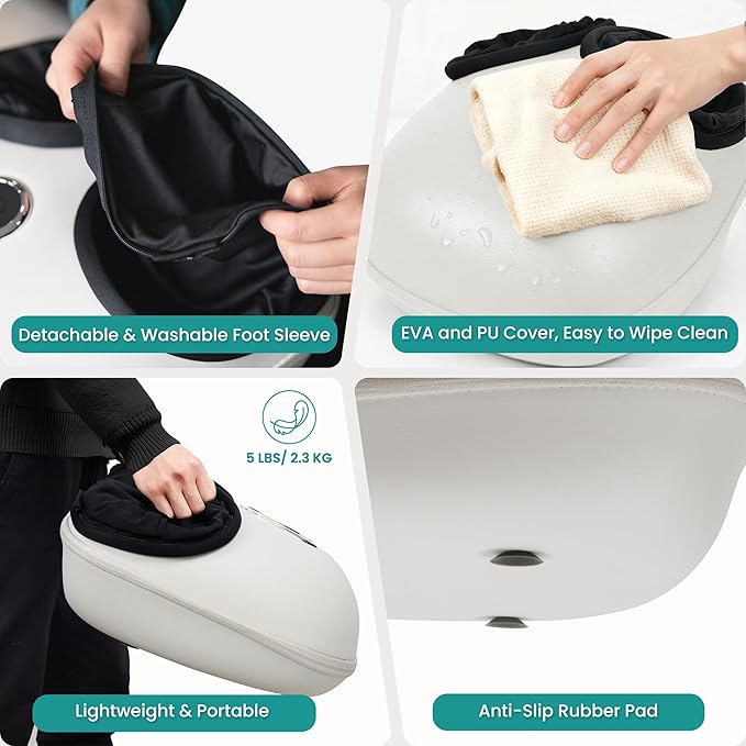 Nekteck Shiatsu Foot Massager with Heat for Neuropathy Plantar Fasciitis, 2026 Upgraded Air Compression Feet Massage Machine, Relaxation Gifts for Men Women Mom Dad Birthday Mother's Day, US 11 Size