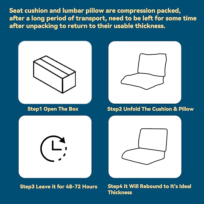 HOMBYS Extra Thick Recliner Chair Cushion with Lumbar Support Pillow for Elderly, 4.5" High Density Foam Seat Cushion, Breathable Fabric, 20"x20" Extra Large & Non-Slip for Recliner, Office,Coffee