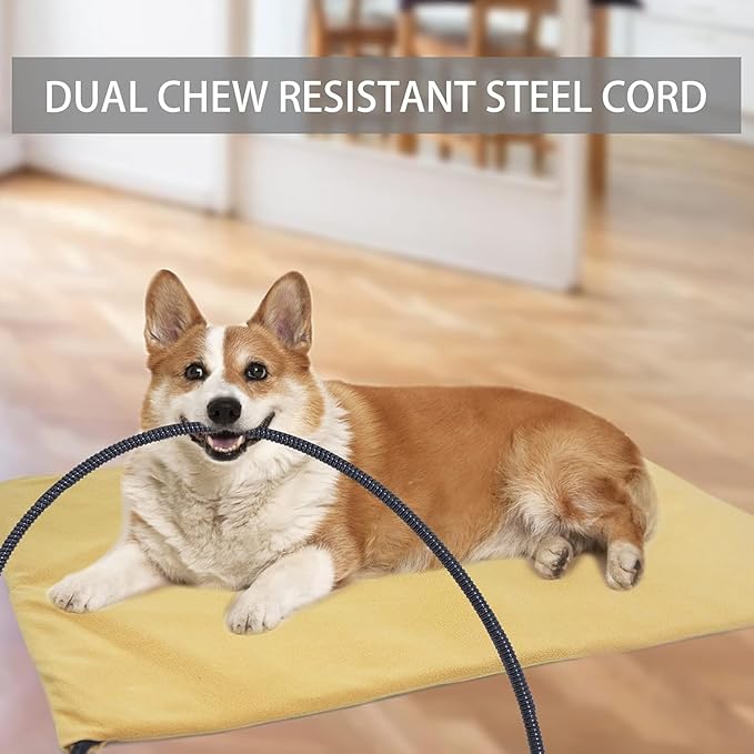 GOTOQOMO 20"x 32" Pet Heating Pad, PVC Material Waterproof Pet Heating Pads with Chew Resistant Cord, Electric Pads for Dogs Cats-P32