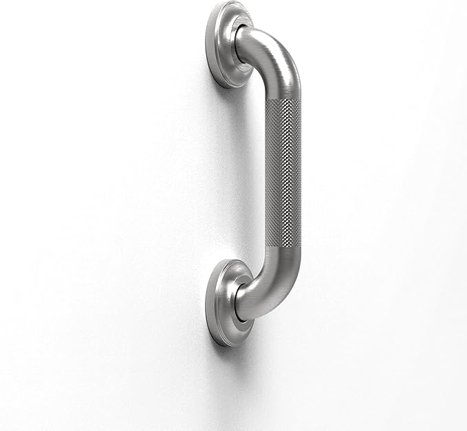 1-1/4" Knurled Grab Bar, ADA Compliant Bath Safety Shower Handrail, Bathroom Mobility Aid Handle for Seniors and Disabled, Heavy Duty 500lbs Support