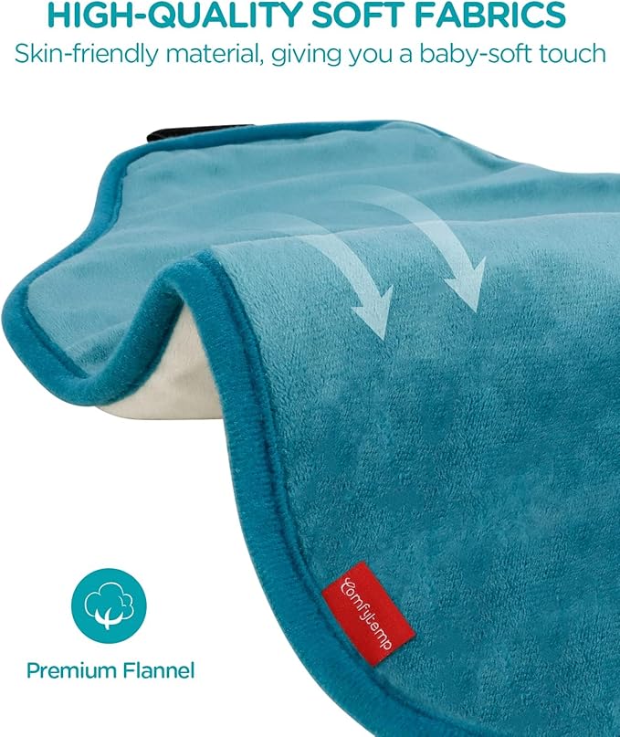 Heating Pad for Back, Comfytemp Mothers Day Gifts for Women Men Dad Mom, Large Electric Lower Back Heating Pad, FSA Eligible HSA Heat Pads for Period Lumbar Abdomen, XL Heated Belt — 11 Auto-Off，Blue