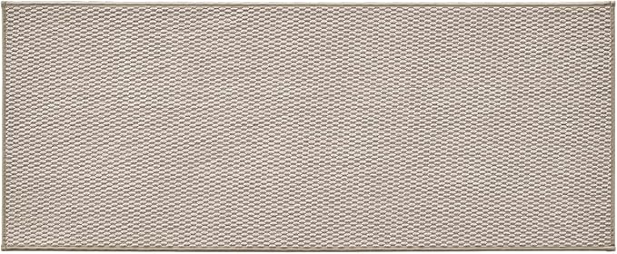 TYUU Bathroom Runner Rug, Long Bath Mat Washable Thin Quick Dry Low Pile Bathroom Runner Rugs 24 x 60 Non Slip, Beige 24"x60"