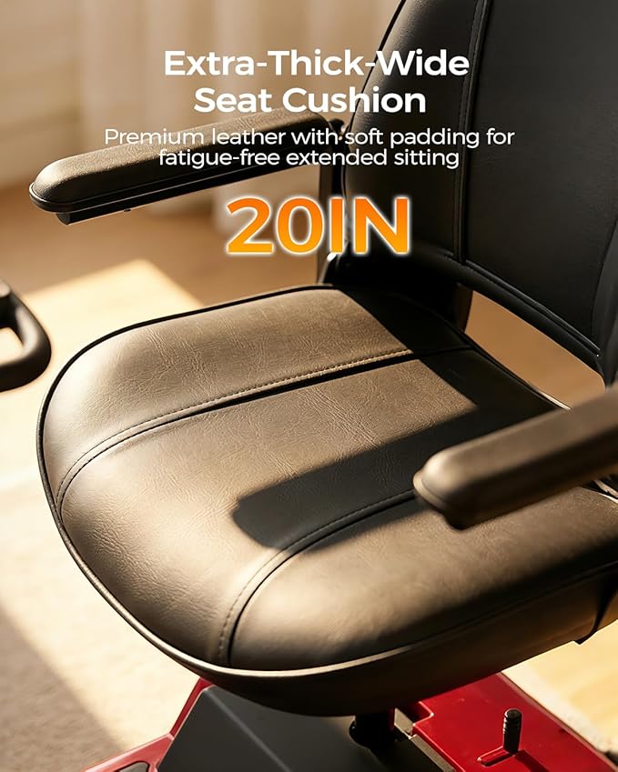 Foldable Mobility Scooters for Seniors, Black Powered Electric Wheelchair, 4 Wheel Lightweight Mobility Scooters for Adults, Mobility Scooter with Seat, Folding Travel Motorized Scooter