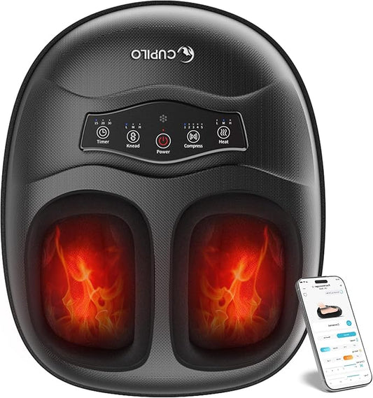Smart Foot Massager with Heat for Neuropathy and Pain Relief - [2026 New Version], FSA Eligible HSA, Deep Kneading Foot Massager for Plantar Fasciitis, APP Mobile Remote Control, Gifts for Women Men