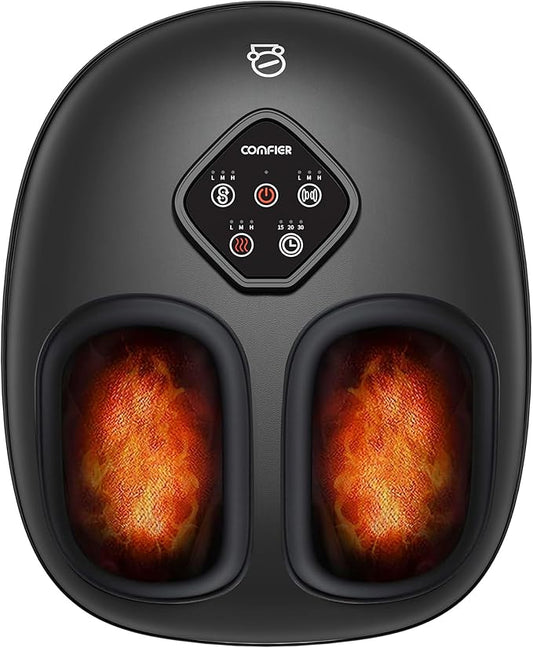 COMFIER 2026 Shiatsu Foot Massager with Heat,Compression,Kneading &Rolling,Foot Massager for Neuropathy,Plantar Fasciitis,Upgraded for Larger Feet Machine(Size 15),Home or Office,for Men Women