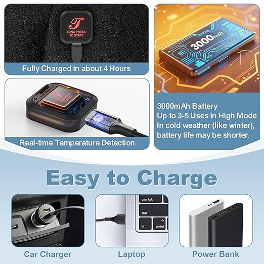 Heated Knee Brace, Cordless Knee Heating Pad for Arthritis, 3 Temperature Modes Knee Warmer, 3000mAh Battery Operated Knee Wrap for Men Women Seniors, Black(Single)