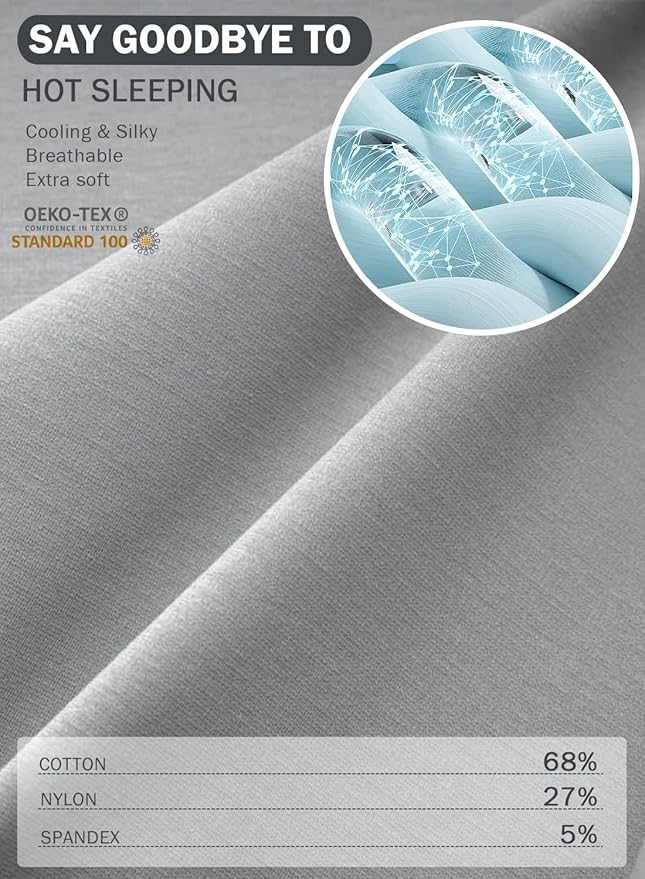 INSEN Reading Pillow, Back Pillow for Sitting in Bed and Couch, Gaming Pillow for Adults, Sit Up Support for Bed, Cooling Tencel, Grey