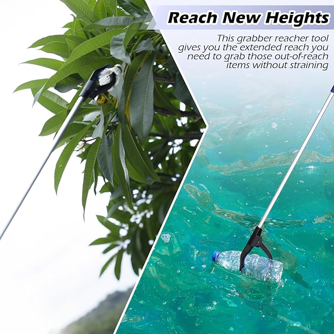 Sabary 20 Pcs Grabber Reacher Trash Pickers Bulk 30'' Long Elderly Earth Day Cleanup Back to School Upper Litter Heavy Duty Handy Mobility Aids Pick up Lightweight Nonslip Claw Arm Extension Stick