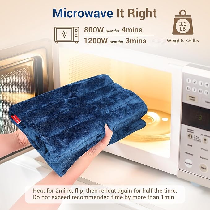 Comfytemp Large Microwave Heating Pad for Sciatica, Back Pain Relief, Period Cramps, 12x22 3.6LB Moist Microwavable Heating Pads, Warm Compress for Neck Shoulders, Comfort Items for Women Seniors