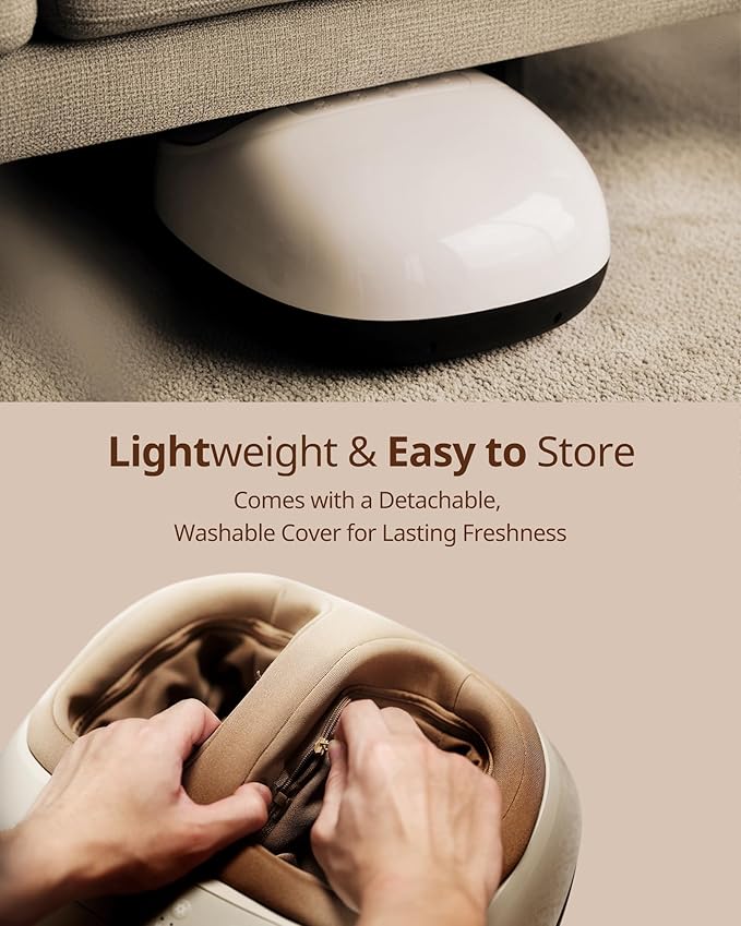 ibreo Shiatsu Foot Massager with Heat, Deep Kneading Therapy, Air Compression, Mother’s Day Gift for Mom, for Foot Neuropathy, Plantar Fasciitis, Tired & Pain Relief, for Men Women Size up to 13
