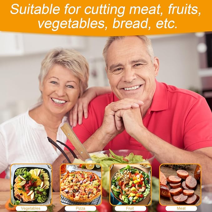 YOTAN Rocker Knife for Disabled, Steak Knives One Handed Gadgets, Curved Knife for Make Salad or Cut Food in Can & Bowl, Adaptive Eating Flatware Helps Hand Tremors, Parkinson, Arthritis, Elderly