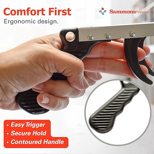 Sammons Preston Reacher, Standard, 26", Grabber Reacher Tool, Lightweight Trash Picker Grabber & Garden Nabber, Handy Aluminum Picker Up Tool & Reaching Claw, Portable Reaching Assist & Dressing Tool