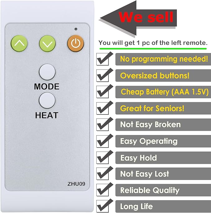 Replacement Remote Control for Miko Y2 Foot Massager MMF-01C-2, with Oversized Buttons