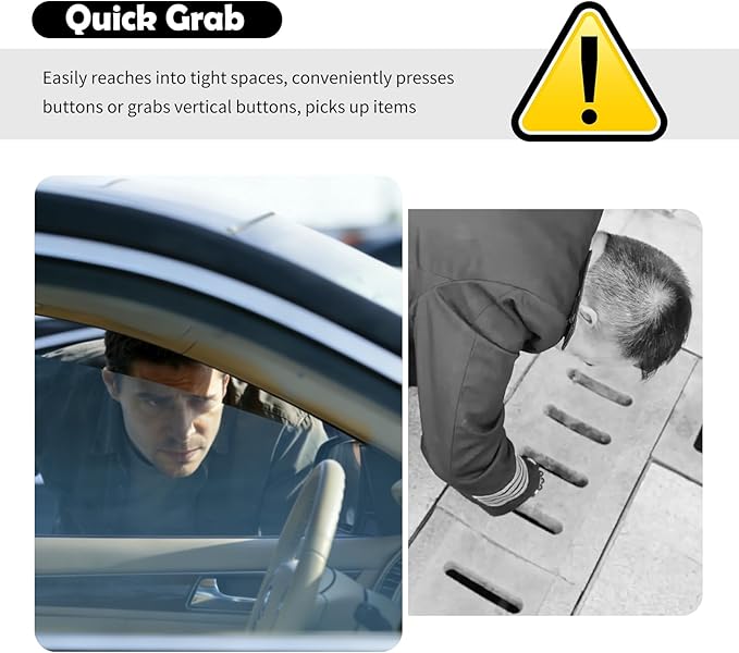 27.55 Inch Car Long Reach Grabber Tool Flexible,Button Master Heavy Duty Grabber Reacher Tool for Used in Confined Spaces,Portable Slim Jim Car Tools as Cars Emergency Tools