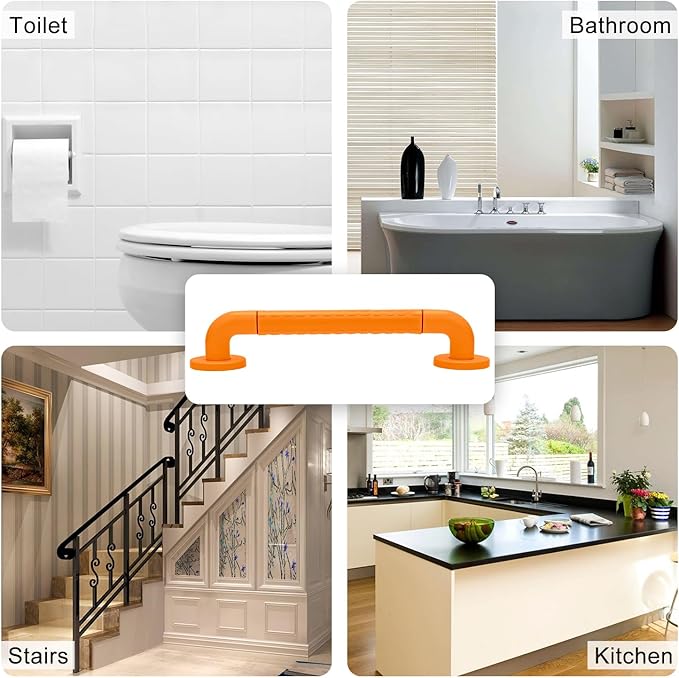 supregear Shower Grab Bar, Heavy Duty Anti-Slip Bathroom Safety Rail, Stainless Steel Support Handle for Elderly, Children, Disabilities, Ideal for Bathtub, Toilet, Kitchen, Stairway, 16 in/40 cm
