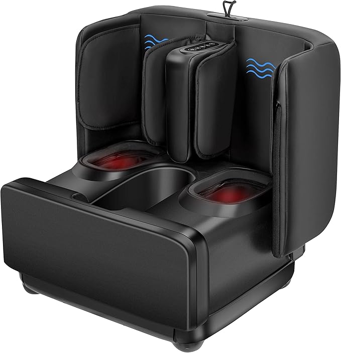 COMFIER 2 in 1 FSA Foot Massager Machine,HSA Shiatsu Foot and Calf Massager with Heat,Kneading,Vibration,Compression Massagers for Feet Health,Plantar Fasclitis,Mother‘s Day Gifts for Mom