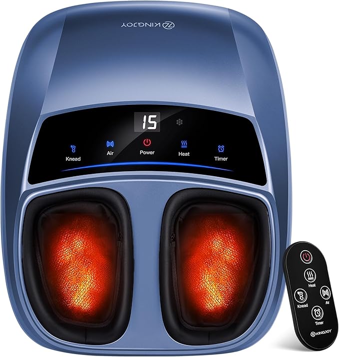 KINGJOY Foot Massager with Heat - Professional Shiatsu Deep Kneading for Neuropathy & Plantar Fasciitis Relief | 2026 Upgraded Model | Gifts for mom