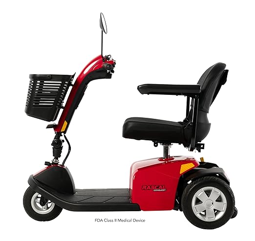 Rascal Conquest 3-Wheel Heavy-Duty Outdoor Mobility Scooter, Long-Range Battery-Powered Electric Travel, 350lb Capacity, Battery Included