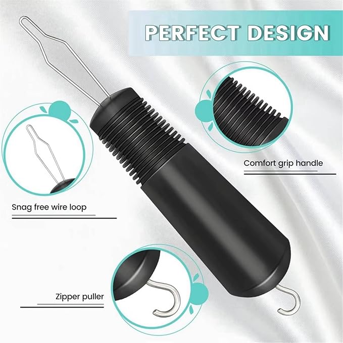 Button Hook for Seniors, Wedding Dress Button Hook and Zipper Pull Button Hook Tool, Button Hole Helper Tool One Handed Gadgets Adaptive Equipment