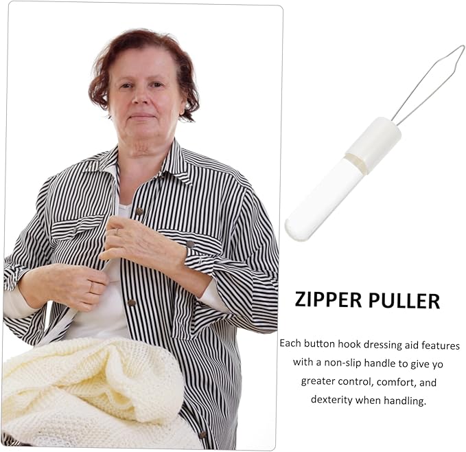 Button Assist Tool Portable Dressing Aid for Seniors Comfortable to Hold Alternative Zipper Pulling Helper for Elderly and Disabled Convenient Manual Button Threading Device