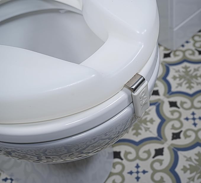 Aidapt 50mm (2") Elevation Raised Comfortable Toilet Seat Easy Fit White