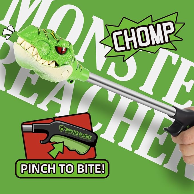 DINOBROS Dinosaur Pincher Toys for Age 3 and up Jurassic Dinosaurs T-Rex Grabber Toy Claw Robot Hand Snapper Dino Chomper Monster Reacher
