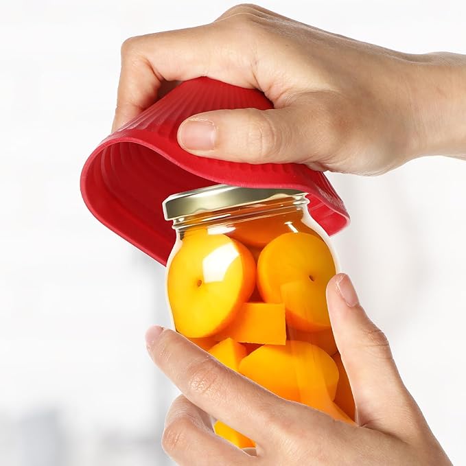 3 Pack Rubber Jar Opener, 3.7 Inch Round Silicone Jar Opener Gripper for Seniors with Arthritis Weak Hands, Non Slip Jars Lid Openers Kitchen Lid Cap Gripper Pads Multi-function Coasters