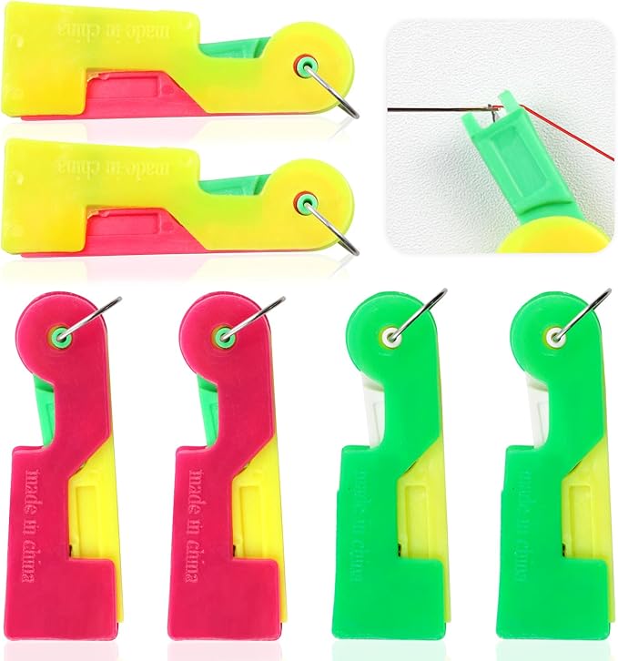Automatic Needle Threader – 6 PCS Sewing Machine & Hand Sewing Threading Tools, Lightweight Plastic Needle Threading Device