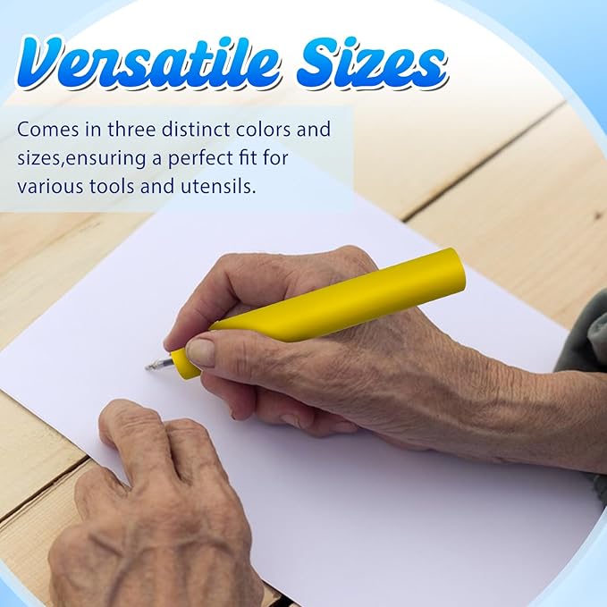 9 Pack Foam Grip Tubing for UtensilsToolsPens - 3 Sizes, Comfort Grip for Elderly, Disabled, Arthritis, Multicolor