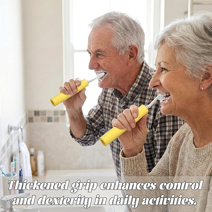 6 Pcs Foam Grip Tubing, Foam Tubing for Utensil for Elderly Disabled 3 Sizes, Yellow, Red, Blue