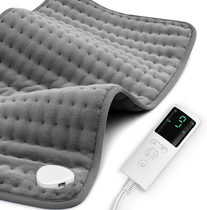 Moist Dry Heat Options, XL Electric Heating Pads, 9 Heat Settings, Machine Washable, Auto-Off
