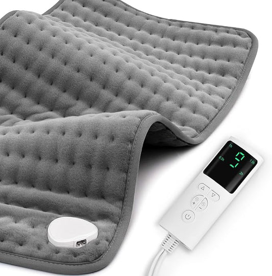 Moist Dry Heat Options, XL Electric Heating Pads, 9 Heat Settings, Machine Washable, Auto-Off