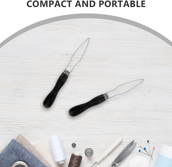 10pcs Quick Button Threading Tool with Plastic Handle Snap Button Fastener Hooks for Seniors for Wedding Dress and Daily Dressing