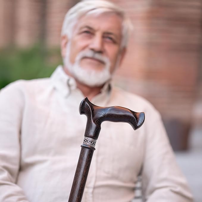 Asterom Handcrafted Canes for Men - Ergonomic, Stylish, Wooden Walking Cane for Men, Cool Walking Sticks for Seniors